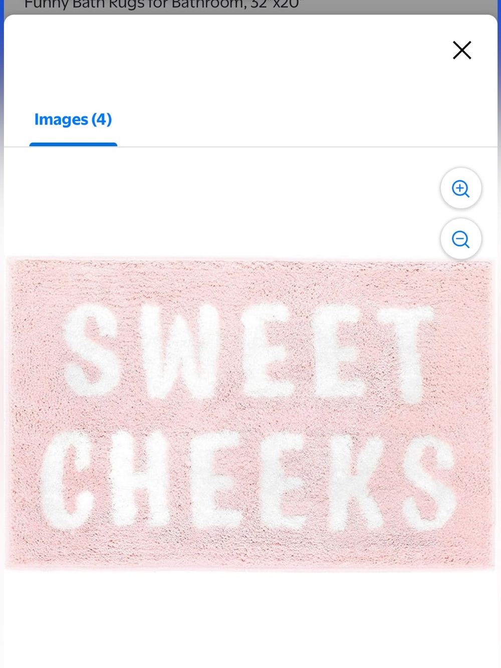 Sweet Cheeks Pink Bath Rug - Plush Home Accent